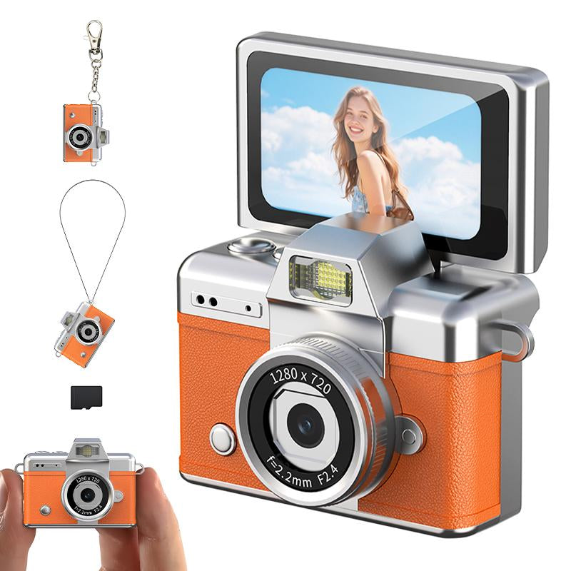 Capture Nostalgia with the Mini Digital Camera - 1080P LCD Screen, Keychain Size, Perfect for Gifts!