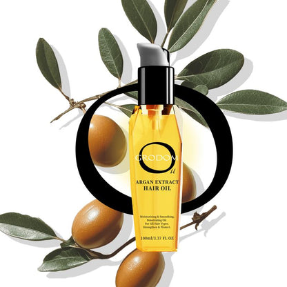 Transform Your Hair with GRODOM Argan & Coconut Hair Oil - 100ML Lightweight Serum for Smooth, Shiny Locks & Reduced Hair Loss