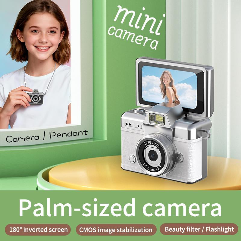 Capture Nostalgia with the Mini Digital Camera - 1080P LCD Screen, Keychain Size, Perfect for Gifts!
